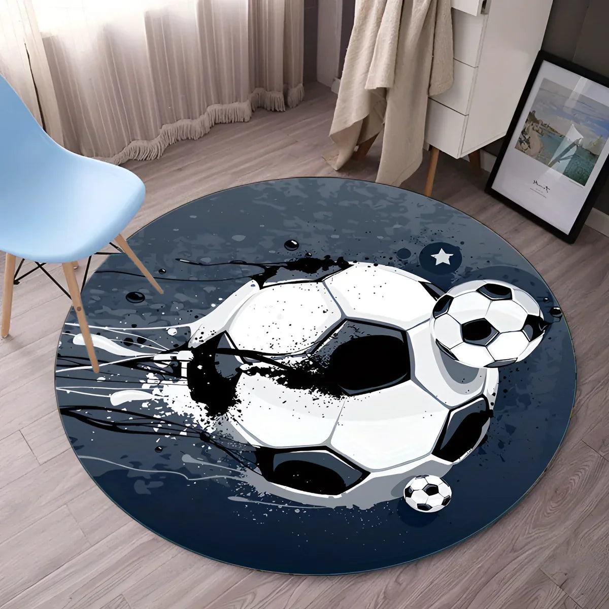 FootballRug - Rutschfestes Fußballteppich für das Kinderzimmer