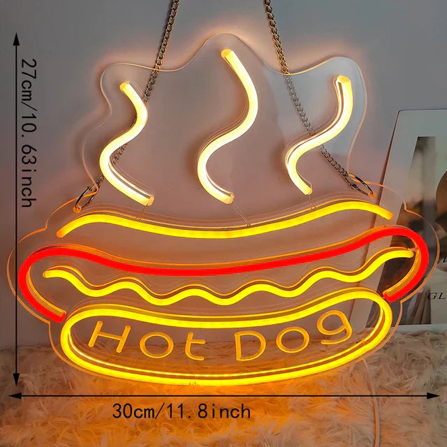 GlowBite Neon Fastfood Natlys – Schaffe eine trendige und lustige Atmosphäre
