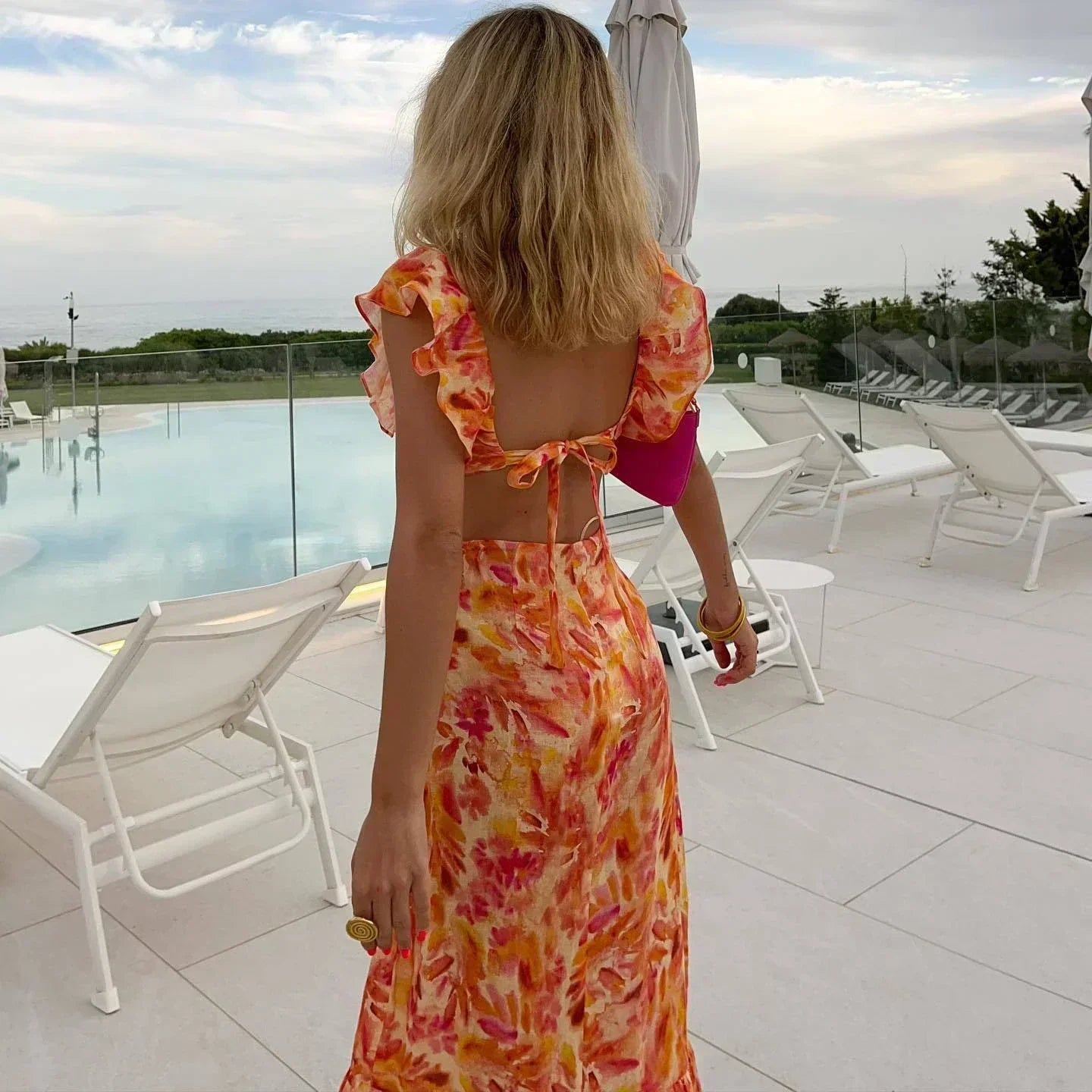 Nina - Buntes Sommer Maxi Kleid
