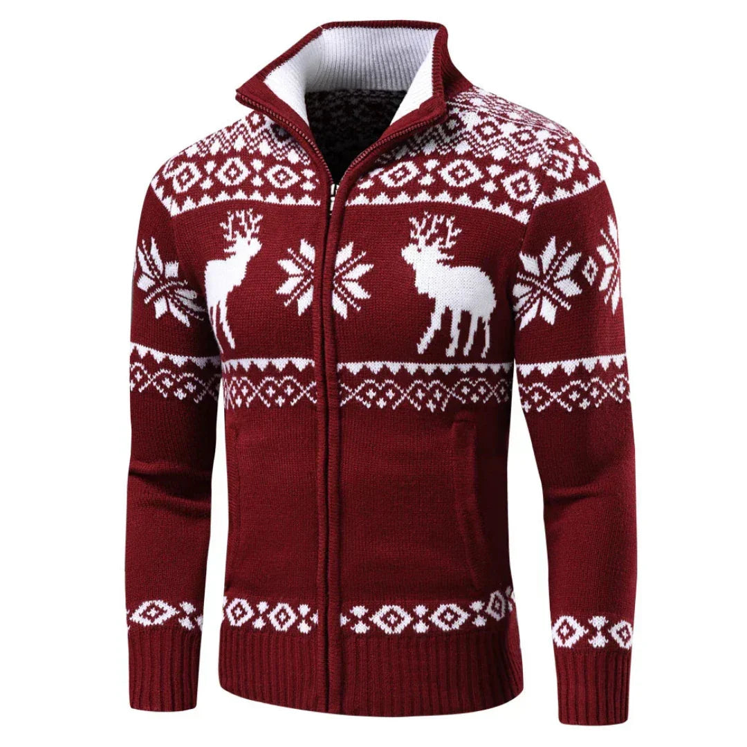 Jason | Herren warme gestrickte Jacke
