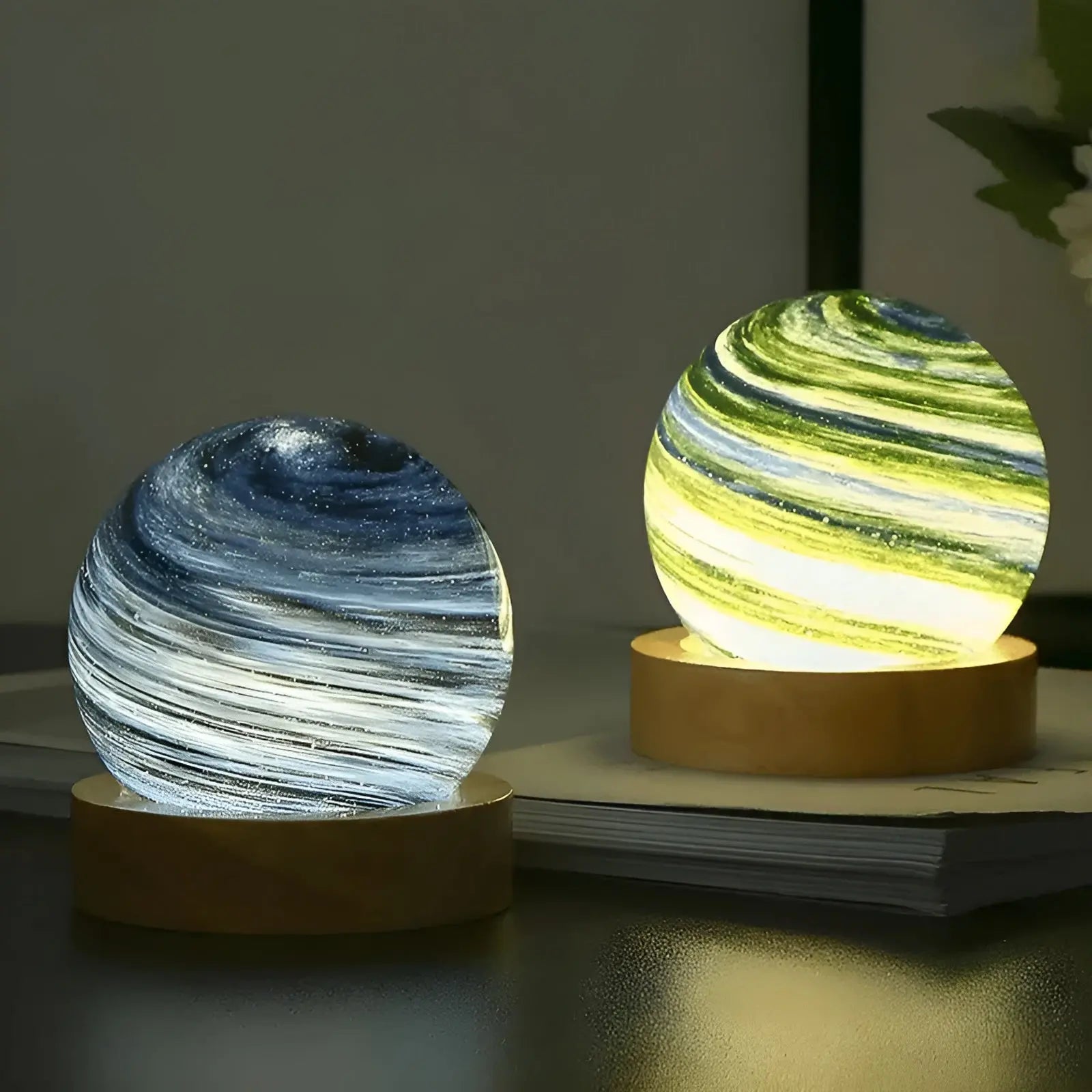 Jensen 3D Glas Mini Rumplanet Lampe