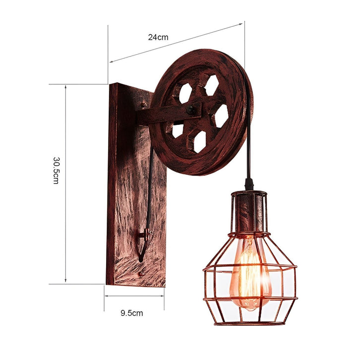 LED-Wandleuchte im industriellen Stil