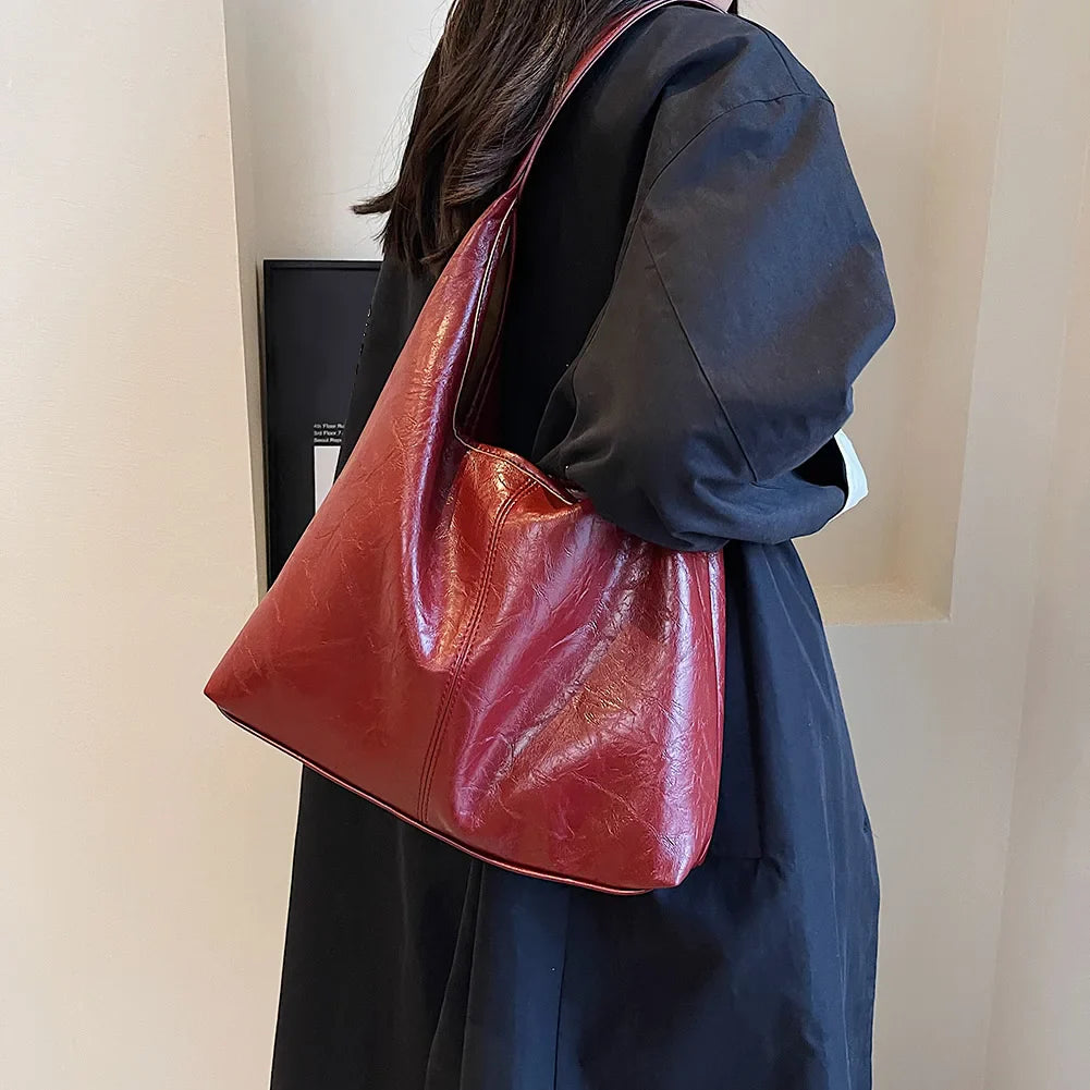 Kath Vintage PU Schultertasche aus Leder