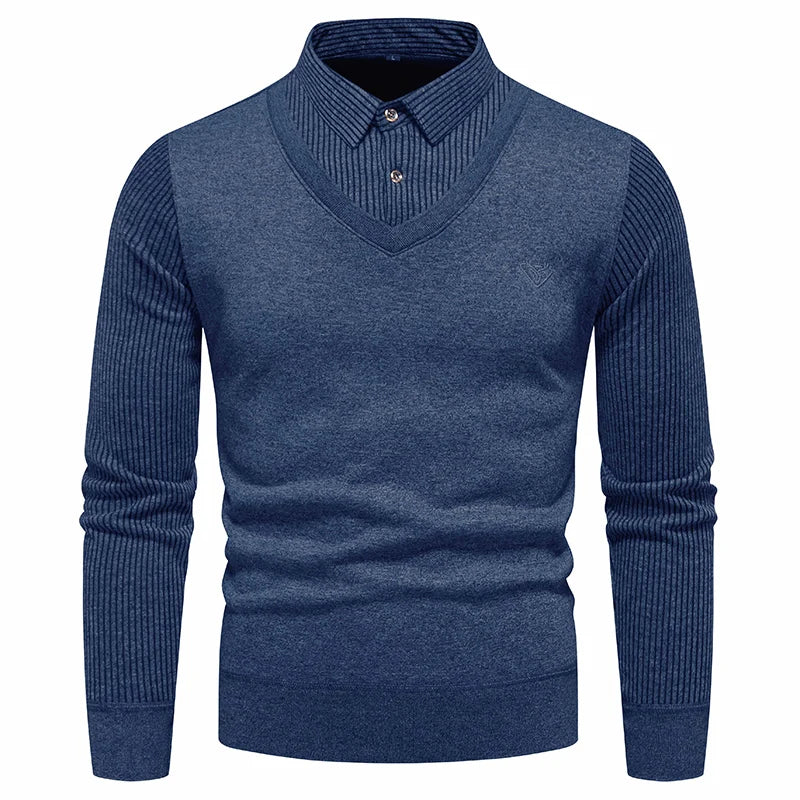 Jesper – Bequemer Slim-Fit Pullover aus zwei Teilen