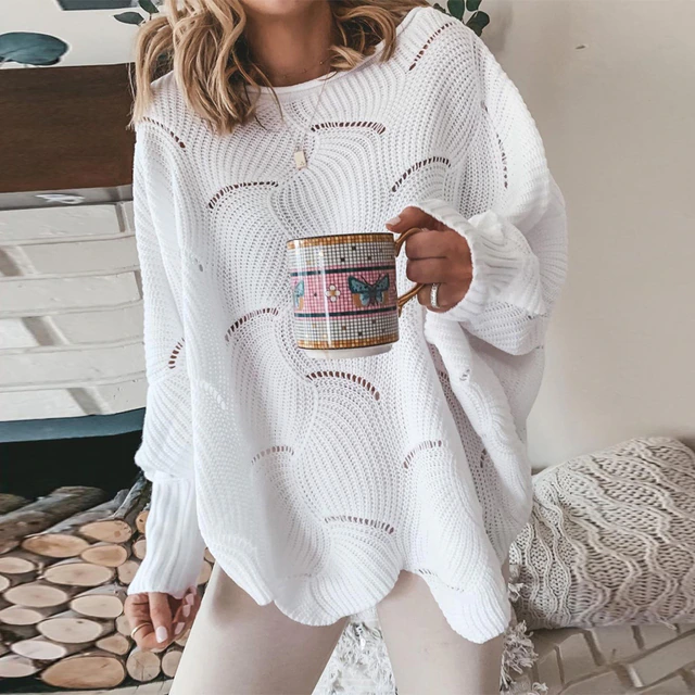 Freja Bequeme Langärmlige Bluse mit Rundhals