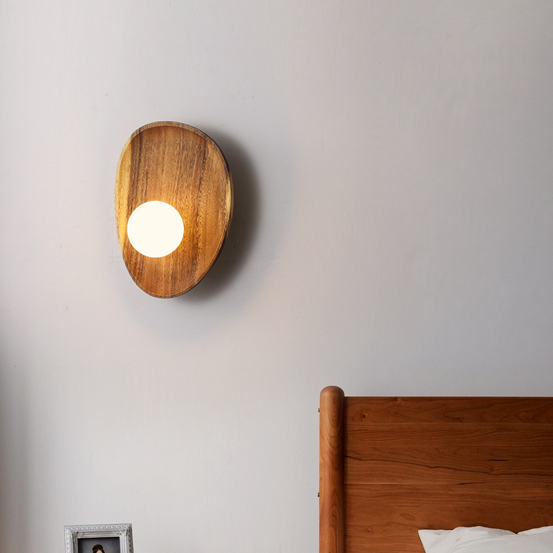 LumiWood Moderne Holzwandleuchte – Natürliche Eleganz und Warme Atmosphäre
