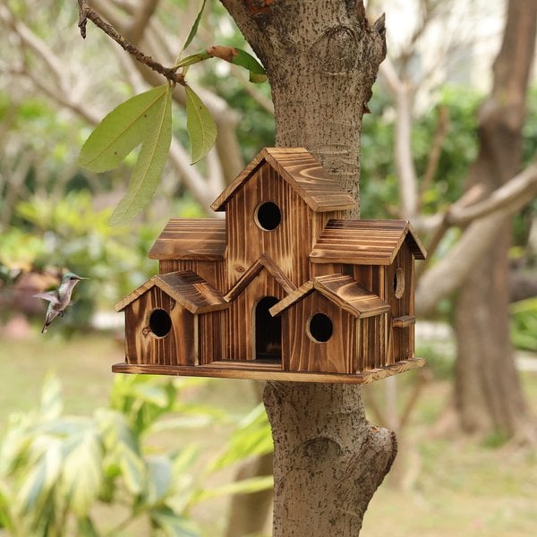 WillowNest funktionelles Holzvogelhaus