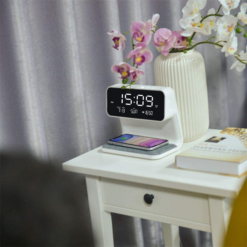 GlowTime LED Wecker mit Digitalanzeige & Wireless Schnellladung