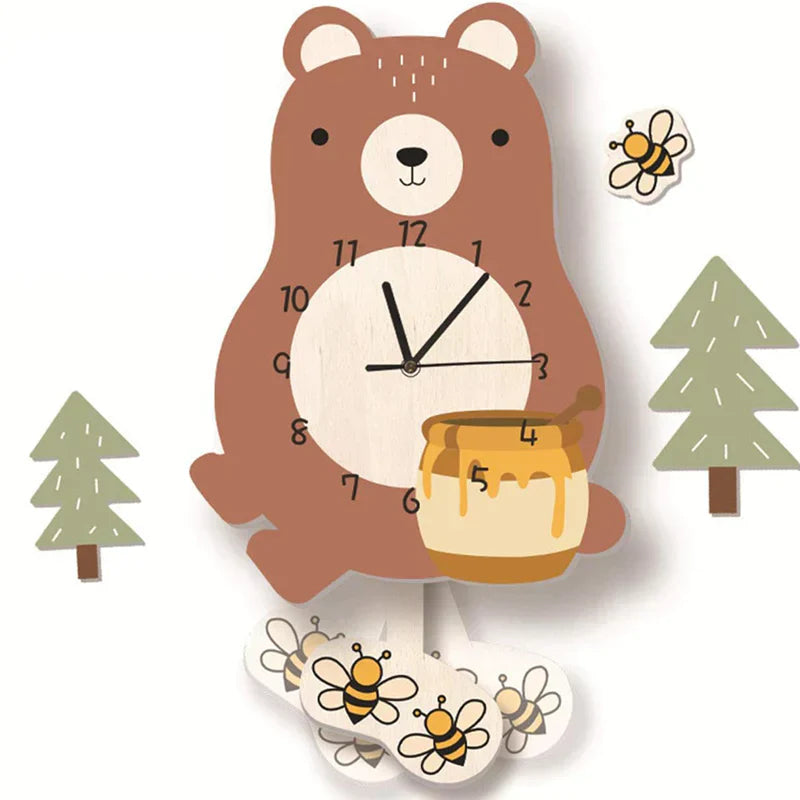 WildTime - Künstlerische Tierwanduhr