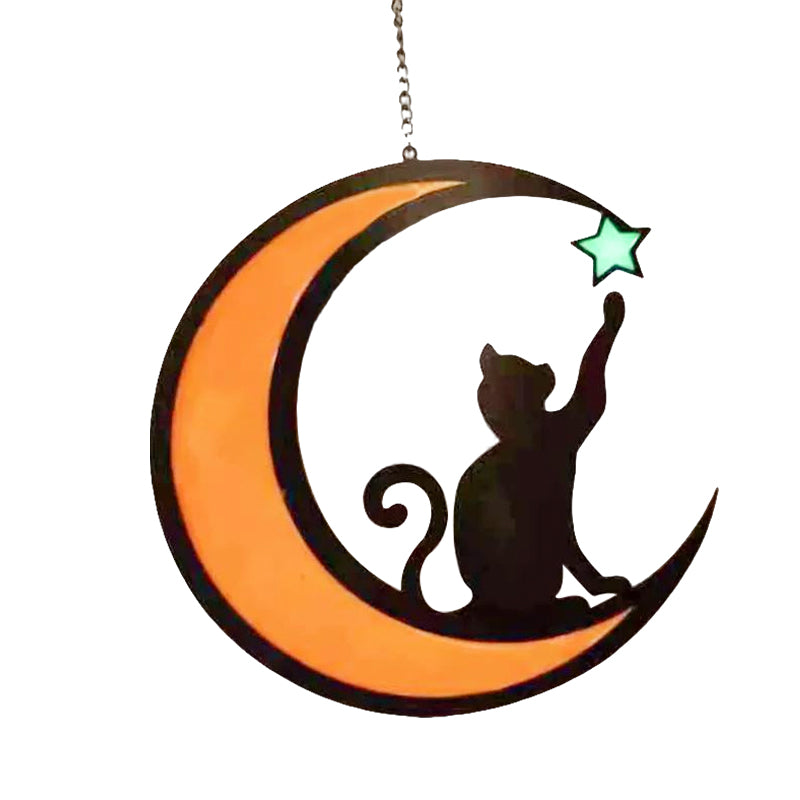 MysticPaws Katze & Halbmondenlampe – Magisches Stimmungslicht für eine Gemütliche Einrichtung