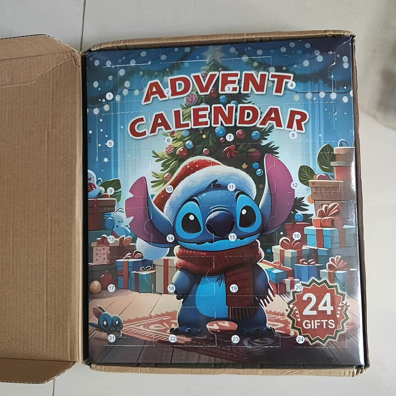 Stitch Adventskalender Spielset | 24-teiliges interaktives Feiertagsüberraschungsspiel