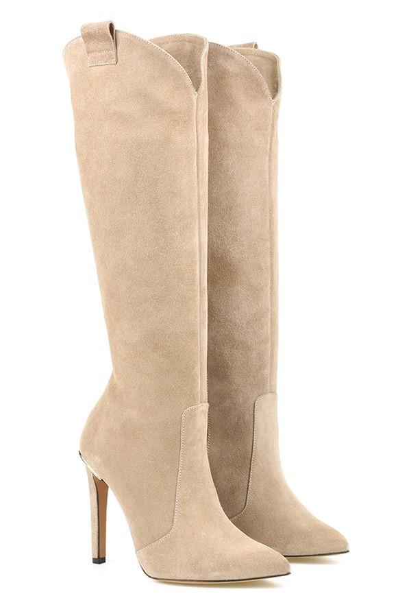 Nicole - Elegante knielange Stiletto-Stiefel mit seitlichem Reißverschluss