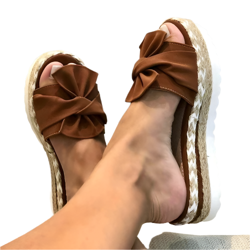 Samantha - Lässige Keilsandalen mit Schleifen