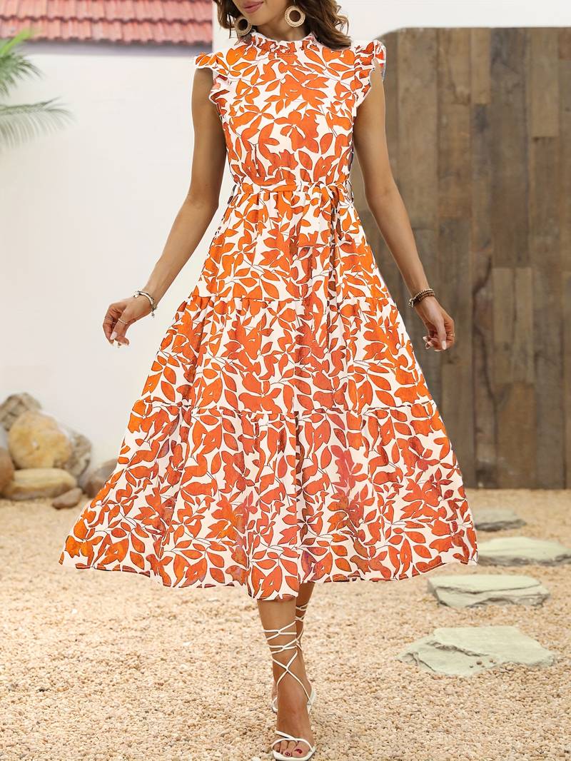 Aurelia – Elegantes Kleid mit Rüschensämlern für Frühling und Sommer