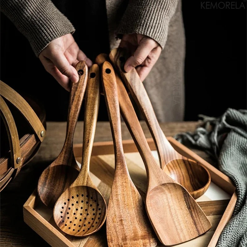 EcoWood – Premium Holz Küchenutensilien Set