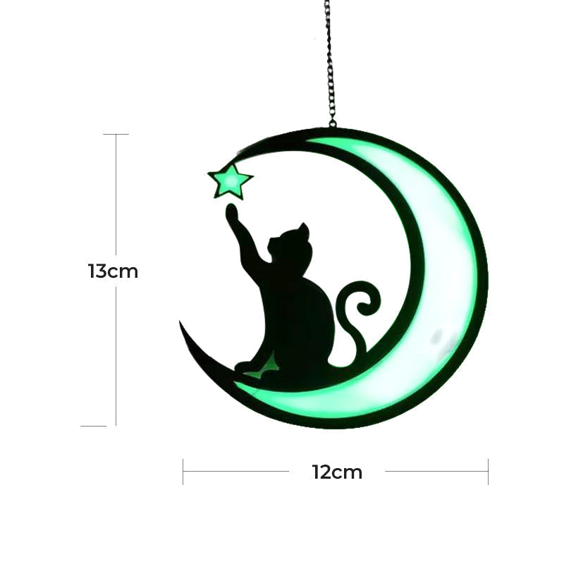 MysticPaws Katze & Halbmondenlampe – Magisches Stimmungslicht für eine Gemütliche Einrichtung