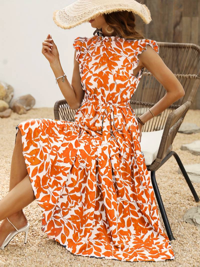 Aurelia – Elegantes Kleid mit Rüschensämlern für Frühling und Sommer