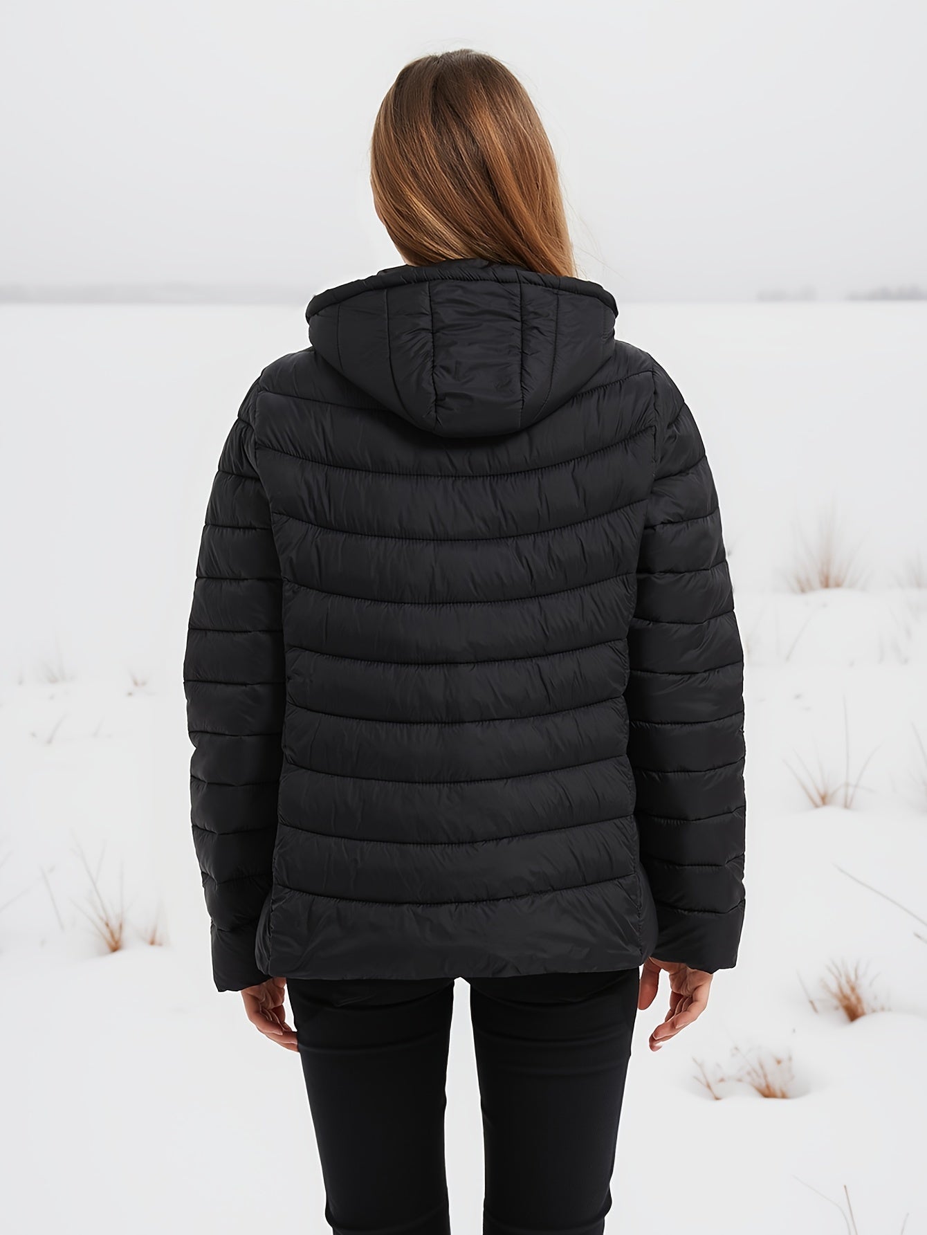 Emilie - Warme Jacke mit Kapuze und Reißverschluss