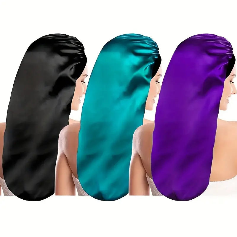 Elina Seide Nachtmütze – Extra Große Satinhaube zum Haarschutz | 1+1 Gratis