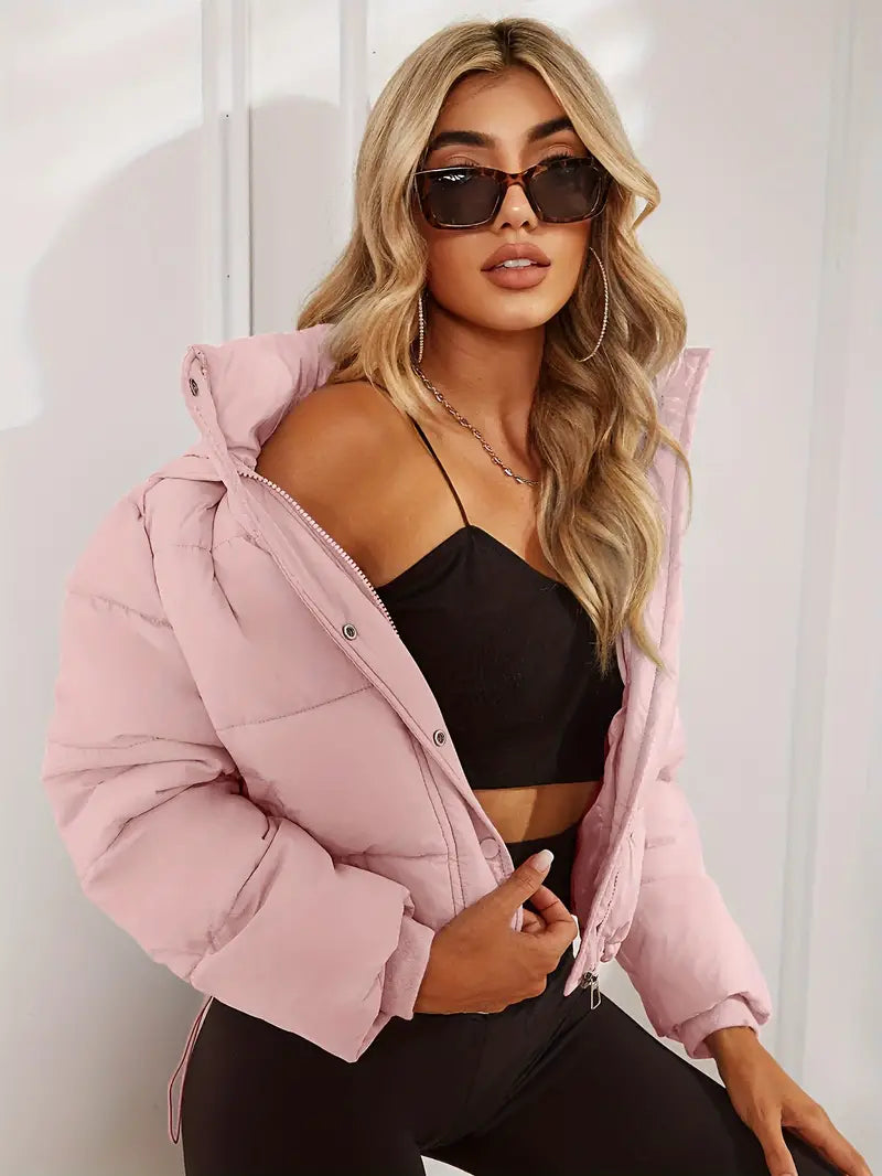 Cecillia - Lässige lange Pufferjacke mit Taschen