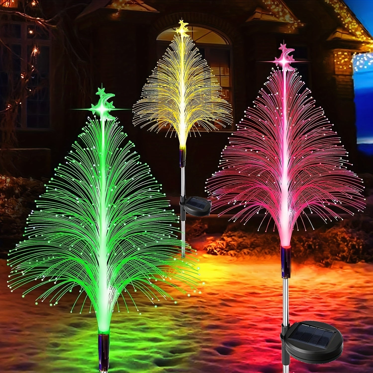 Glow | Solar-Weihnachtsbaumlichter mit 7 Farbwechseln