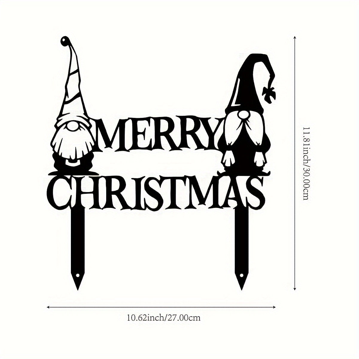 Charmanter metallischer Weihnachtsgartenstecker