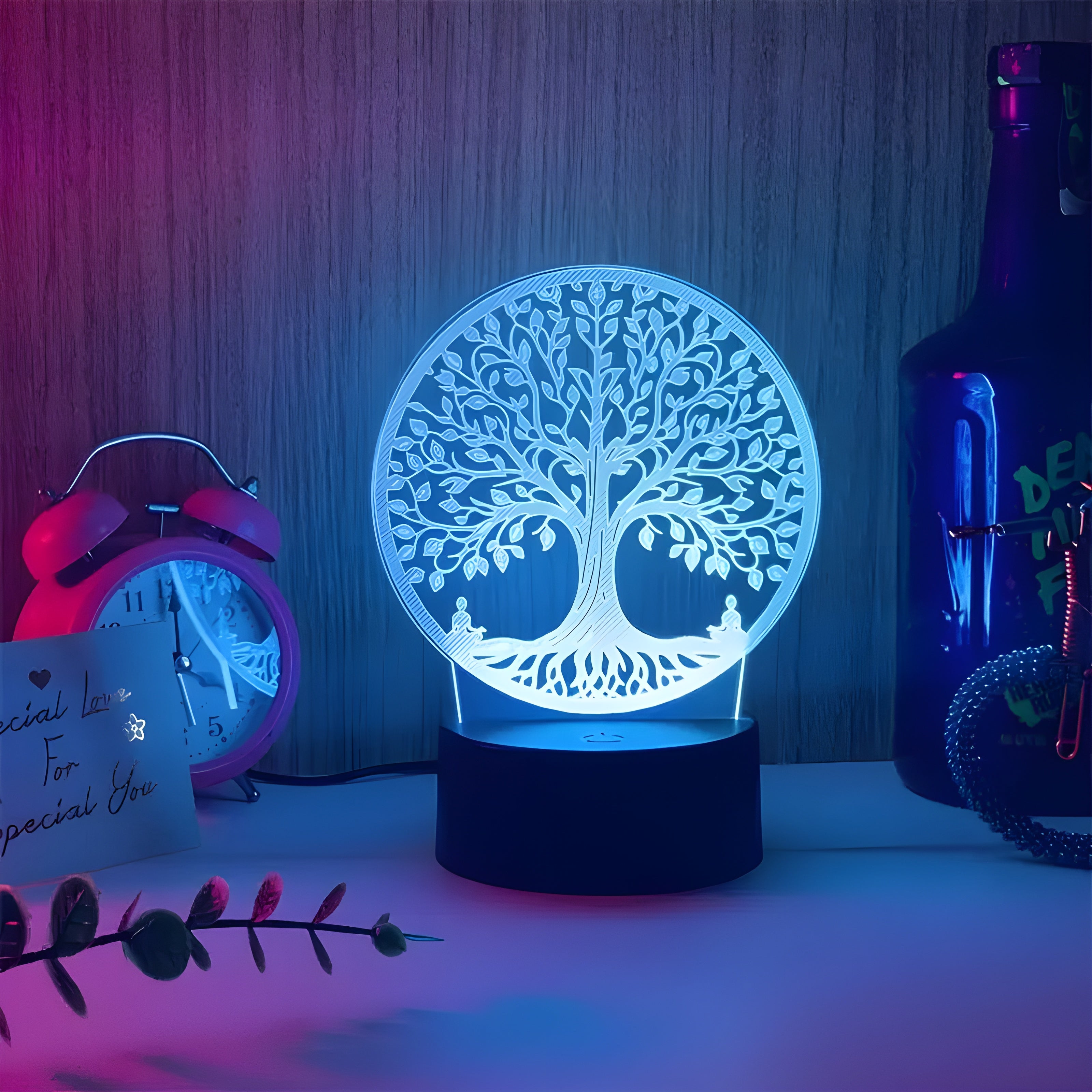 DreamGlow - 3D-LED-Lampe zur stilvollen Beleuchtung im Schlafzimmer