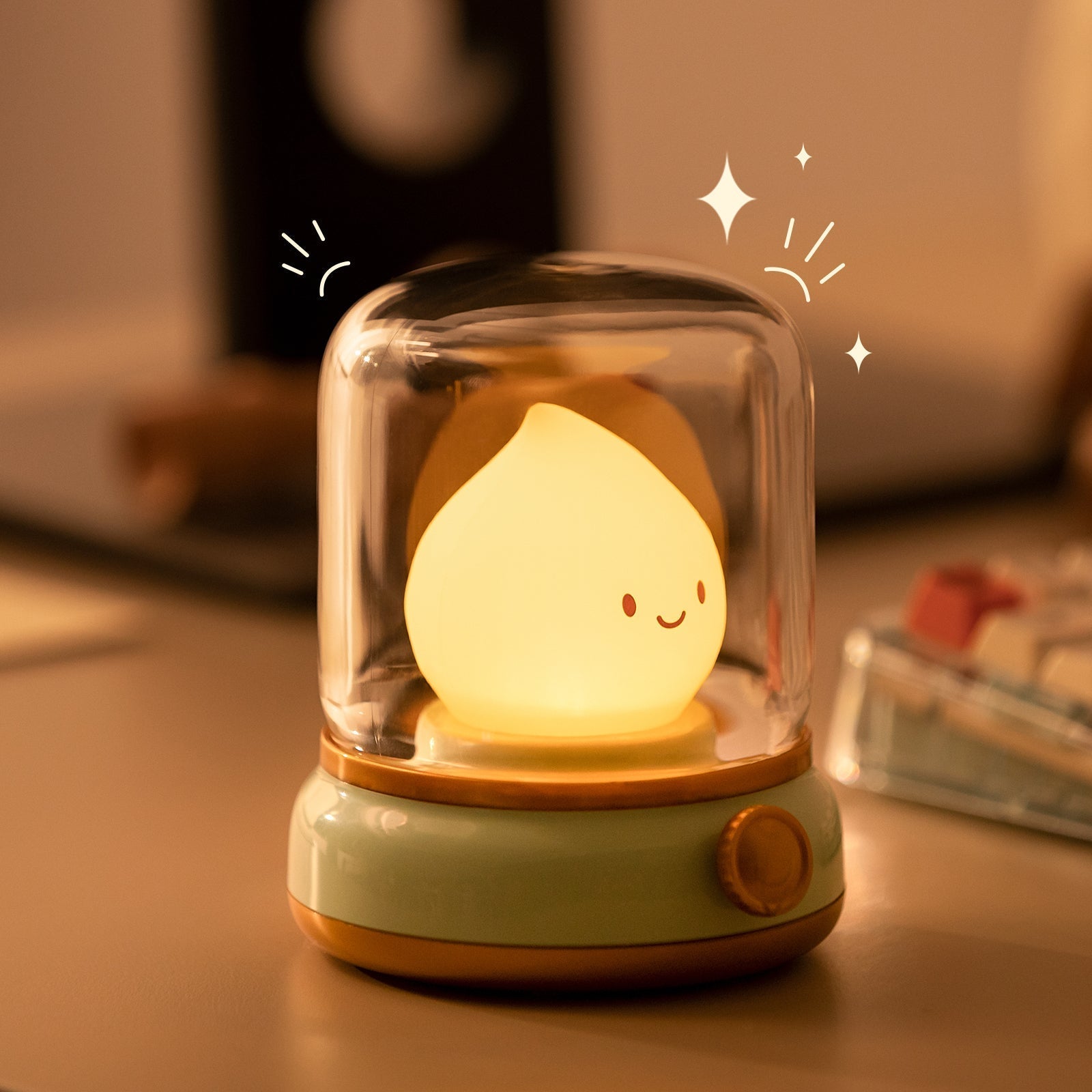 FlameFlicker - Mini wiederaufladbare Tischlampe mit Glüheffekt