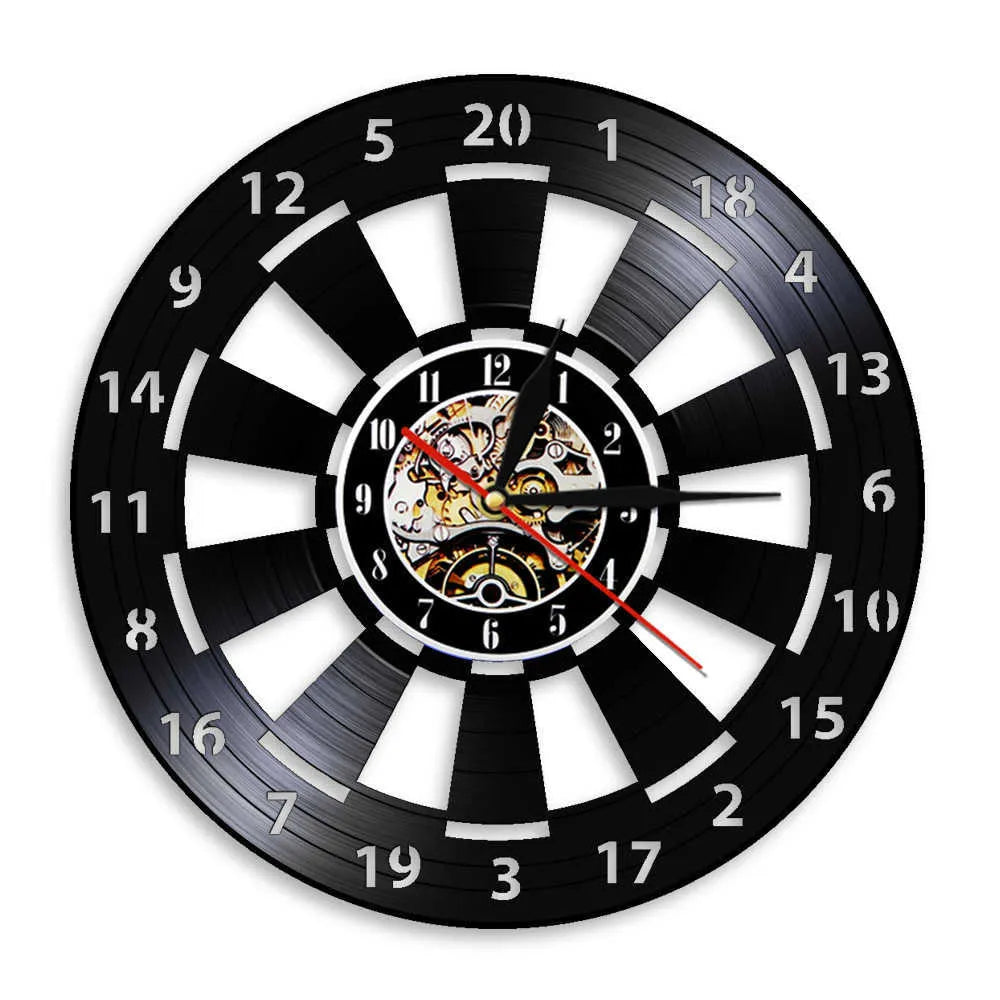 DartGlow Vintage Dartboard Wanduhr