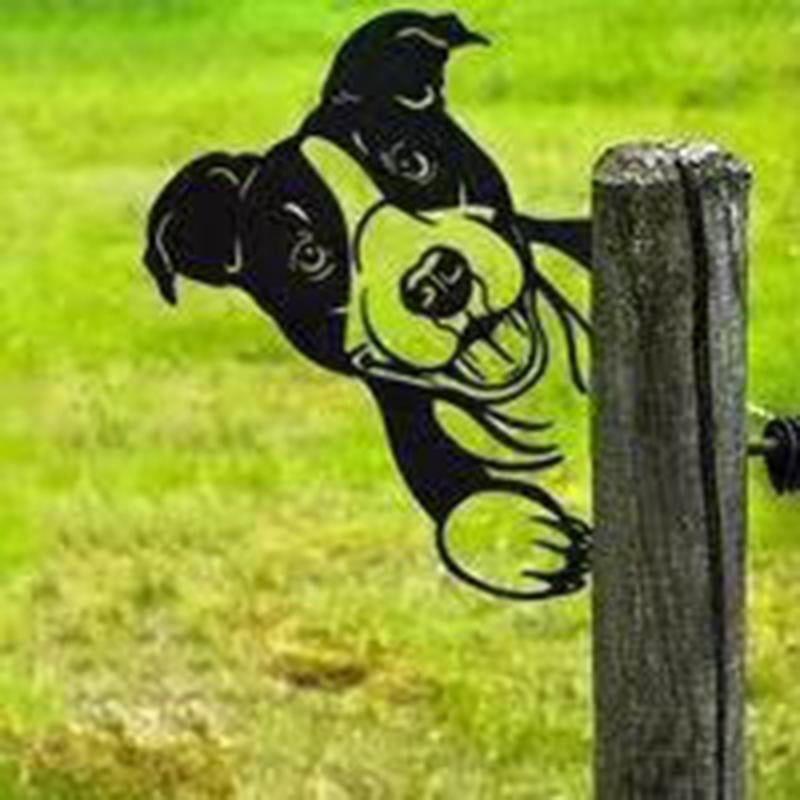 WildPost - Metall-Dyresilhuet-Zaunaufsätze