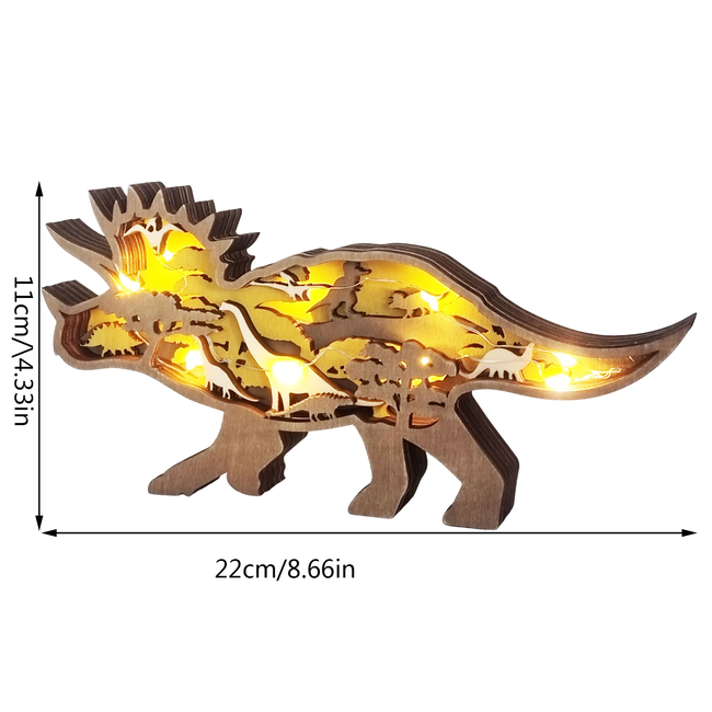 Jurassic Fun 3D Holz Dinosaurier Nachtlicht