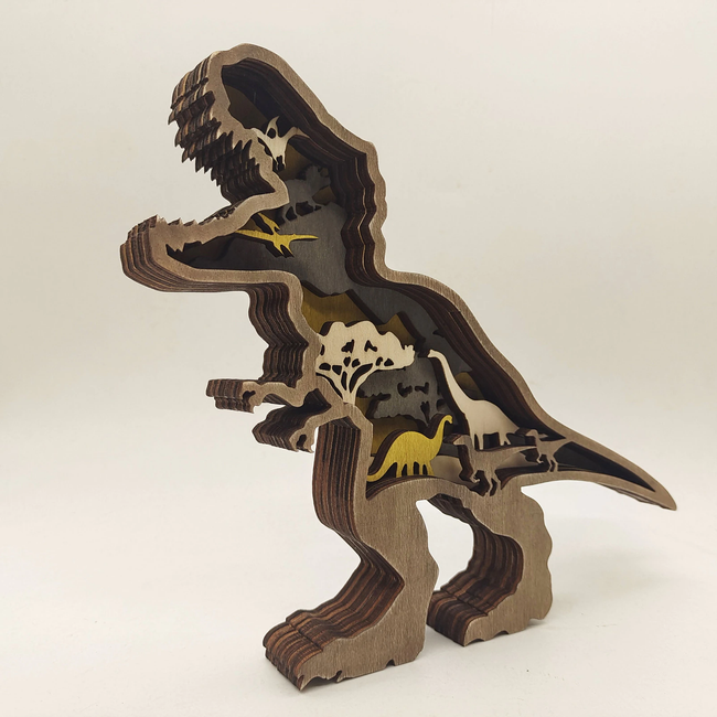 Jurassic Fun 3D Holz Dinosaurier Nachtlicht