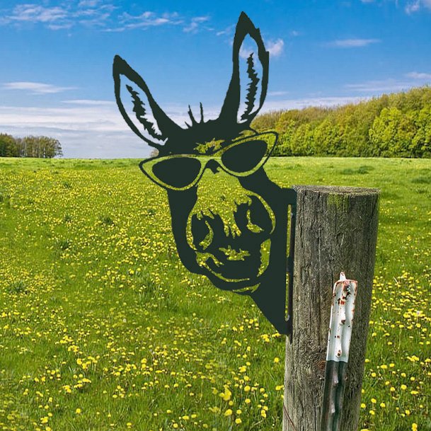 WildPost - Metall-Dyresilhuet-Zaunaufsätze