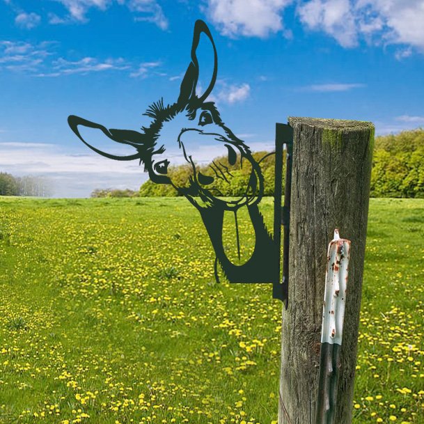 WildPost - Metall-Dyresilhuet-Zaunaufsätze