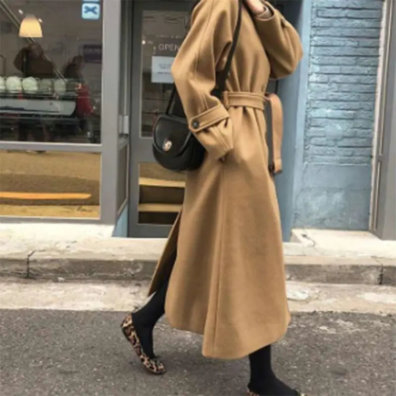 Rosella - Elegante Overcoat mit Gürtel aus Wollmischung für mühelosen Stil