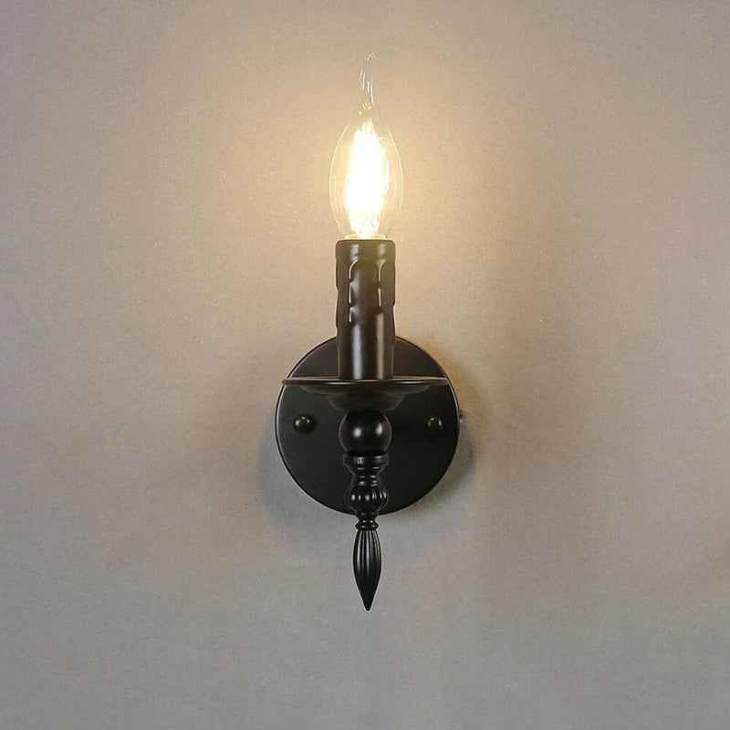 NoirCandle Wandleuchte – Elegante schwarze Wandleuchte