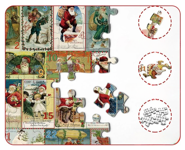 Geschenkalender-Puzzlespiel mit Countdown