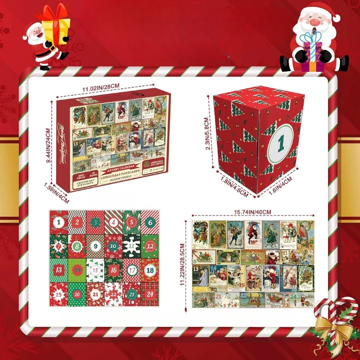 Geschenkalender-Puzzlespiel mit Countdown