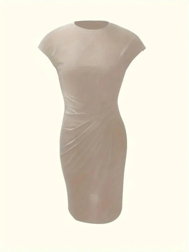 Emilia Kleine Kleid mit Rundhalsausschnitt – Elegante und Zeitlose Passform