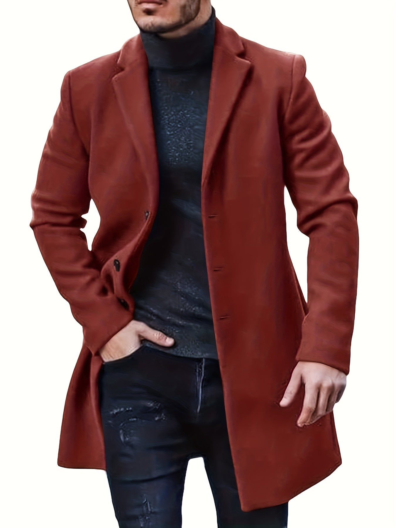 Hudson Klassischer Knopf-Trenchcoat