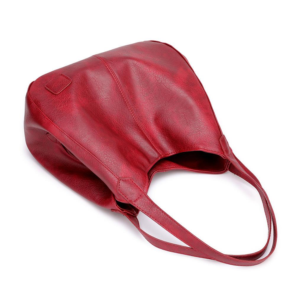 LuxeSlouch – Vegane Slouchy Schultertasche aus Leder