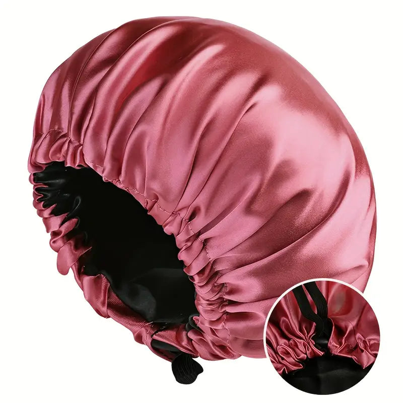 Sienna Satin Schlafhaube – Wendbar & Verstellbar Schlaf-Turban |1+1 Gratis