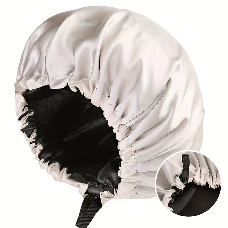 Sienna Satin Schlafhaube – Wendbar & Verstellbar Schlaf-Turban |1+1 Gratis