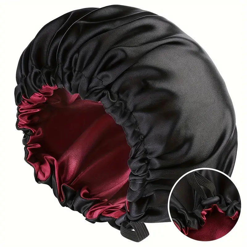 Sienna Satin Schlafhaube – Wendbar & Verstellbar Schlaf-Turban |1+1 Gratis