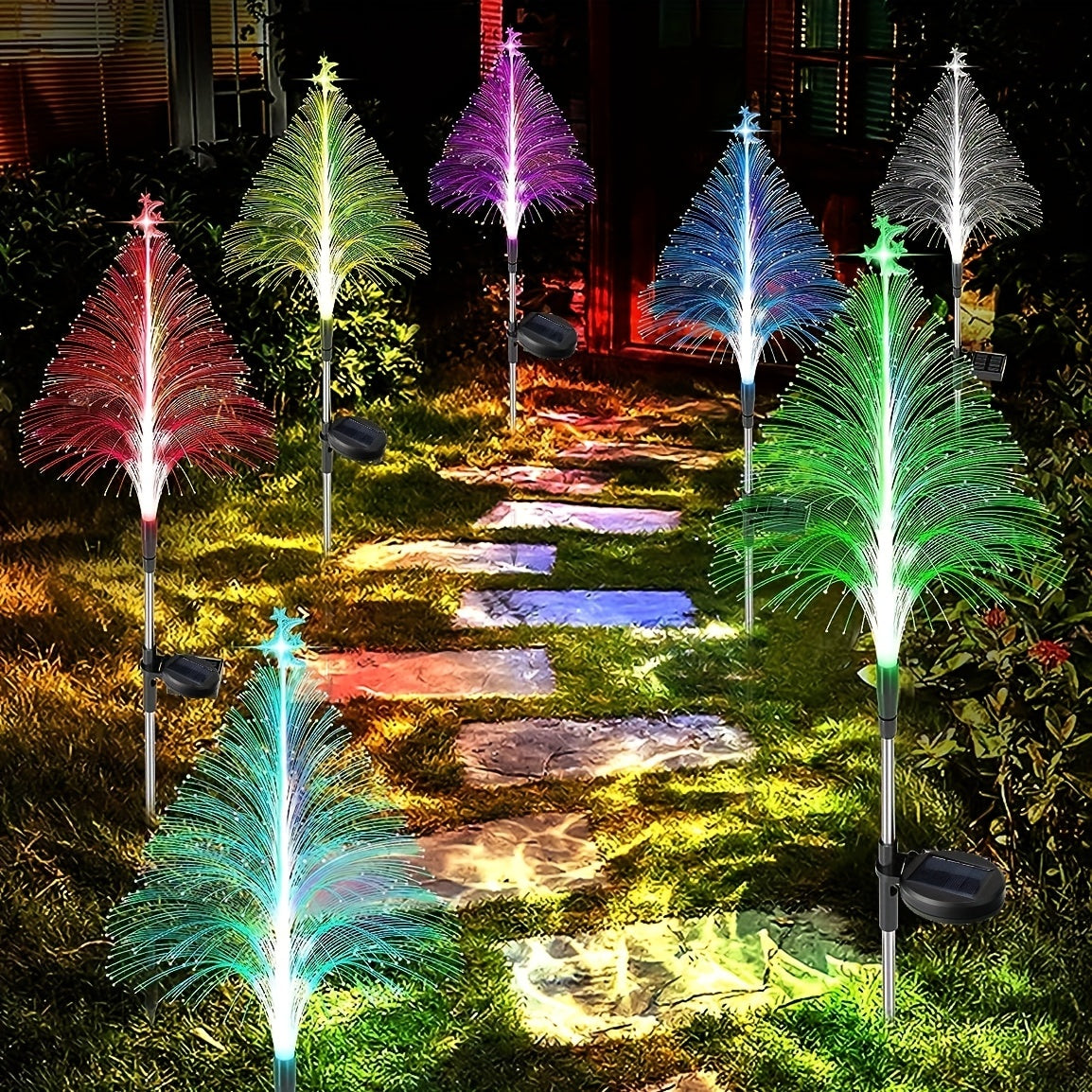 Glow | Solar-Weihnachtsbaumlichter mit 7 Farbwechseln