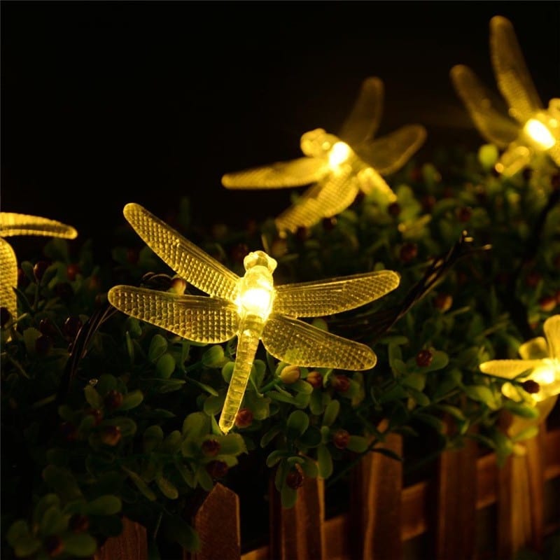 GlowDragon – Solarbetriebenes Lichterkette mit Libellen-Design