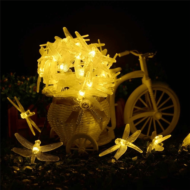 GlowDragon – Solarbetriebenes Lichterkette mit Libellen-Design