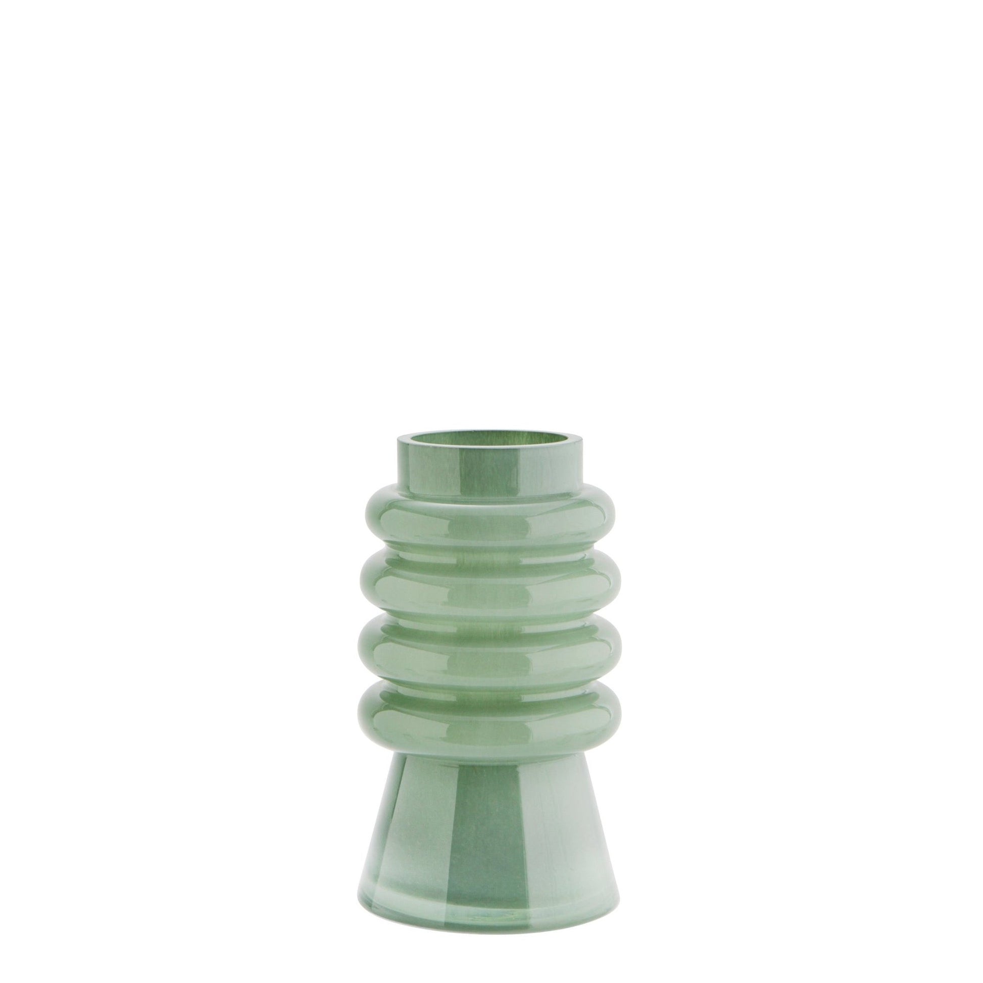 BloomStack – Elegante Rippblumenvaase mit erweitertem Fuß