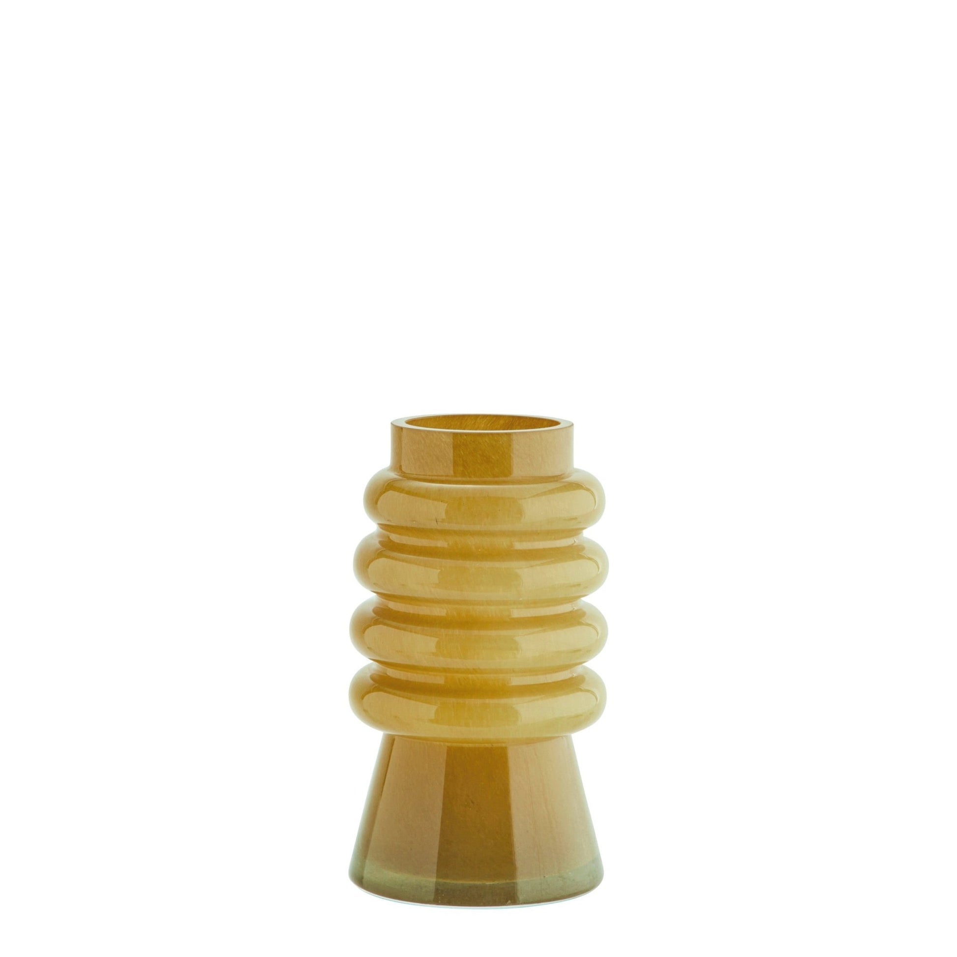 BloomStack – Elegante Rippblumenvaase mit erweitertem Fuß