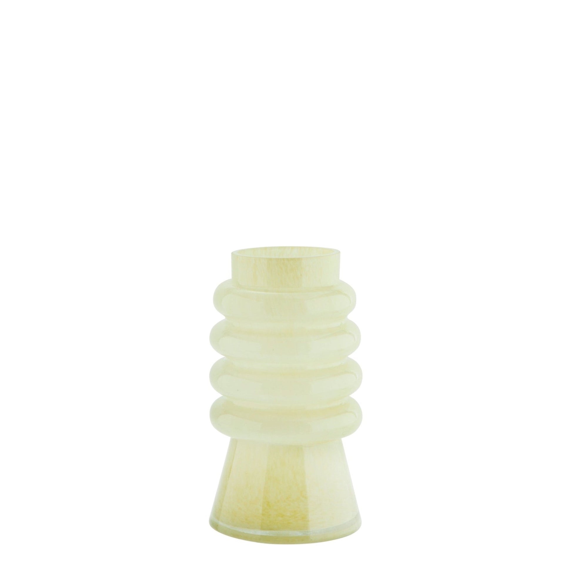 BloomStack – Elegante Rippblumenvaase mit erweitertem Fuß